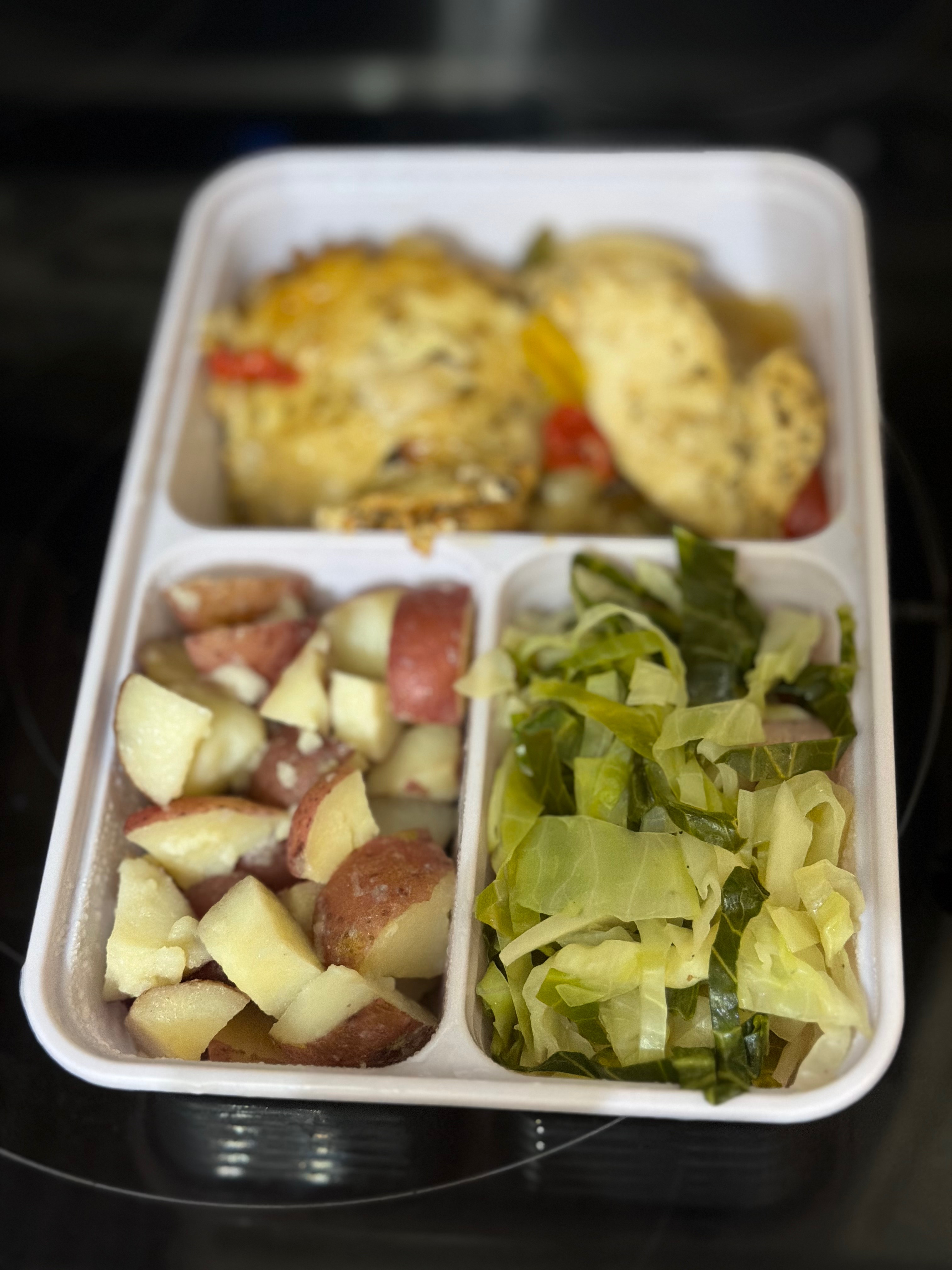 Chicken Breast, Potatoes & Cabbage meal prep